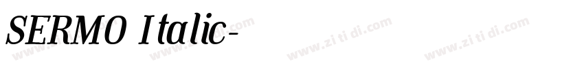 SERMO Italic字体转换 SERMO Italic字体转换